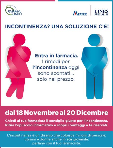 Il 18 Novembre inizia la Campagna Incontinenza Farmauniti